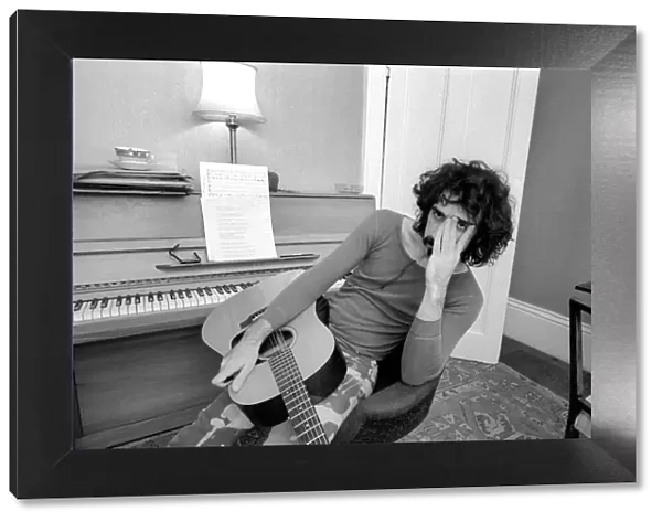 Frank Zappa Composer and musician seen here at home. January 1971 71-00141-001