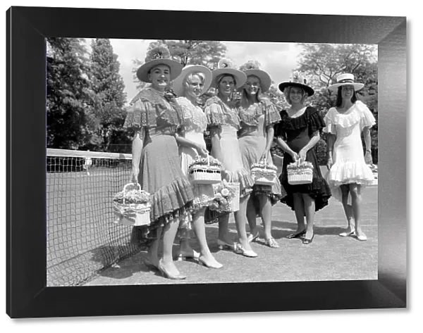 Pre - Wimbledon fashion show at the Hurlingham Club. Unisex Fashions by Fred Perry