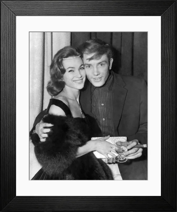 Framed Print : Albert Finney and Shirley Anne Field at the premeire party for their new film