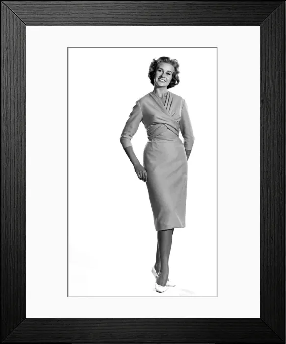 Framed Print : Reveille Fashions. Rosemary Stewart modelling cocktail dress. November 1959 P006977 Framed Print : Reveille Fashions. Rosemary Stewart modelling cocktail dress. November 1959 P006977