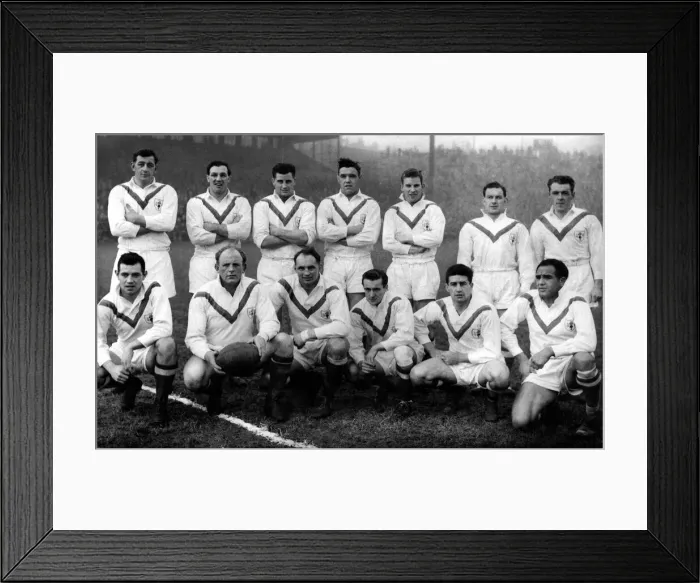 Framed Print : England v France: England Team Group: Left to right: D. Goodwin(Barrow); P Framed Print : England v France: England Team Group: Left to right: D. Goodwin(Barrow); P