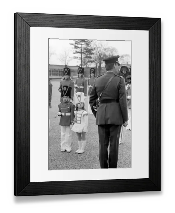 Framed Print : Children: Passing Out Parade: 4 year old Joanne Cardy and 6 year old Kevin Hunt both Framed Print : Children: Passing Out Parade: 4 year old Joanne Cardy and 6 year old Kevin Hunt both