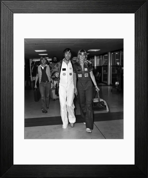Framed Print : Keith Moon, drummer with rock group The Who and Annette Walterlax Framed Print : Keith Moon, drummer with rock group The Who and Annette Walterlax