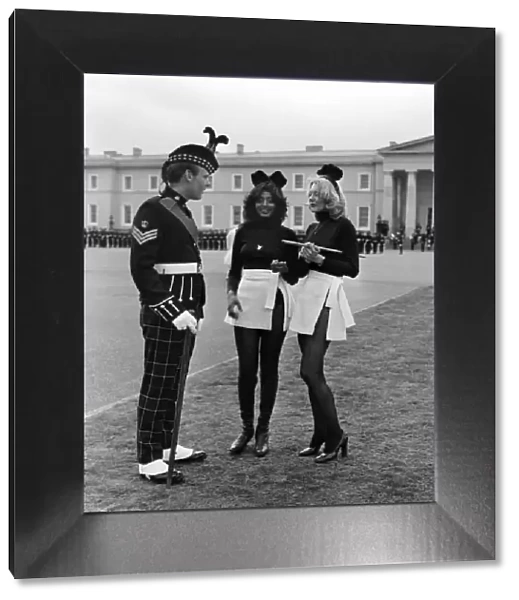 Glamour  /  Military  /  Unusual: Bunny girls at Sandhurst. April 1977 77-01991