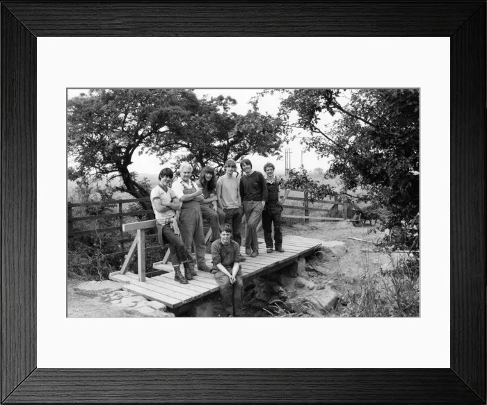 Framed Print : Civic Trust Award winners (left to right) Patrick, foremand George Copeland, Steven Framed Print : Civic Trust Award winners (left to right) Patrick, foremand George Copeland, Steven