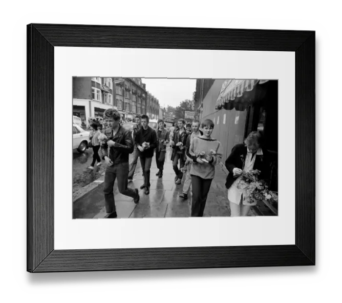 Framed Print : Youth Culture, punk rockers on the street clash with the police. Punk Rock Framed Print : Youth Culture, punk rockers on the street clash with the police. Punk Rock