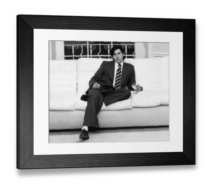 Framed Print : Bryan Ferry pop singer at home December 1982