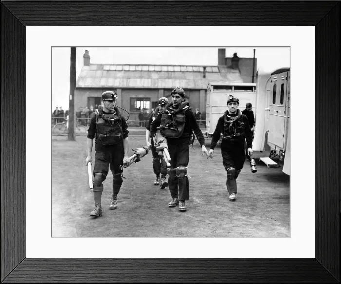 Framed Print : Members of the mines fire and rescue service are ready at a moment Framed Print : Members of the mines fire and rescue service are ready at a moment