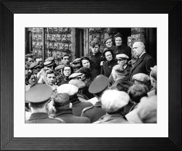 Framed Print : They gathered at Easington Colliery, wives, daughters, relatives