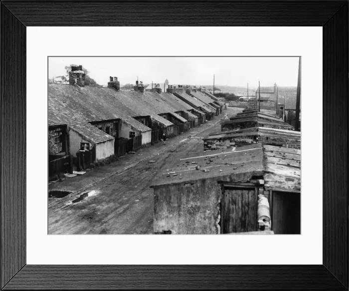 Framed Print : Derelict housing in an area of Newcastle of Leamside Durham Mining Village