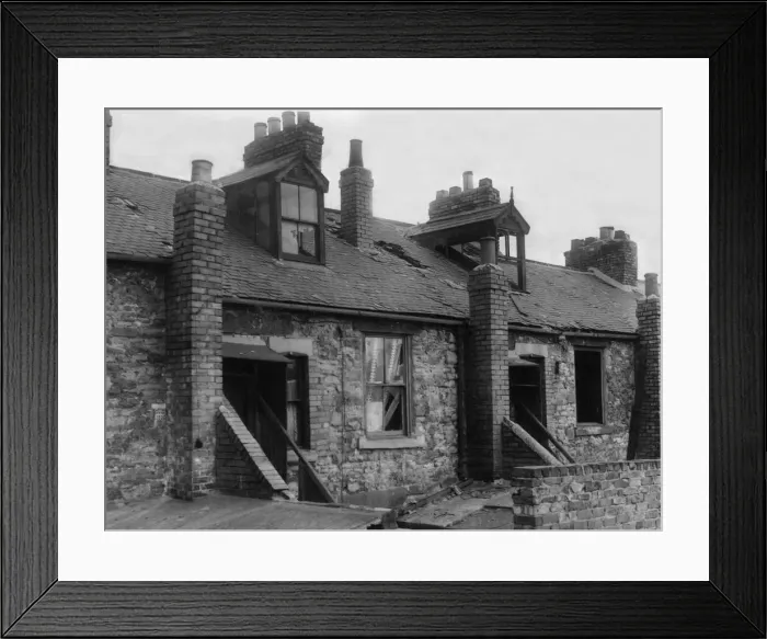 Framed Print : Derelict housing in an area of Ellison Street, Gateshead
