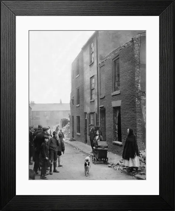 Framed Print : Derelict housing in an area of Newcastle - An adventure to Children finding anything to Framed Print : Derelict housing in an area of Newcastle - An adventure to Children finding anything to