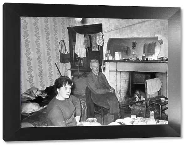 The Interior of slum housing in an area of Newcastle - The Living Room of Mr Shell