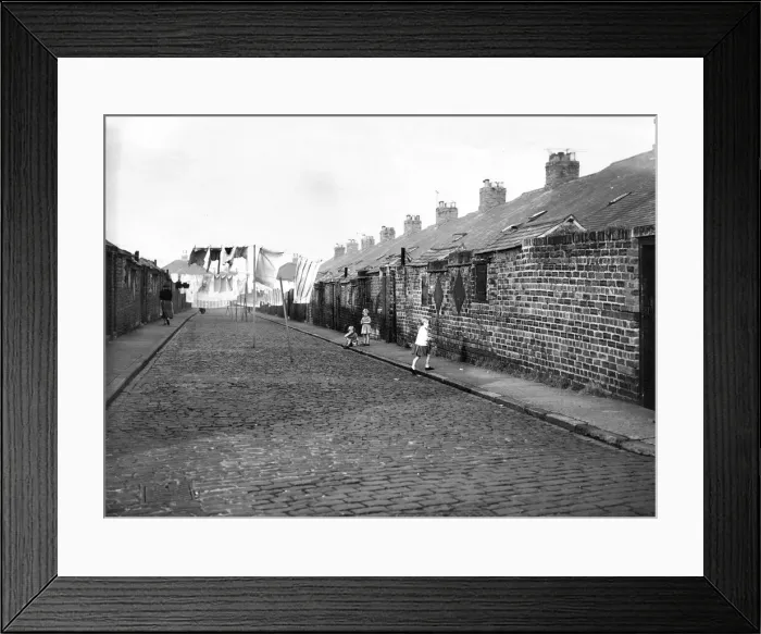 Framed Print : Derelict housing in an area of Newcastle - An adventure to Children finding anythig to Framed Print : Derelict housing in an area of Newcastle - An adventure to Children finding anythig to