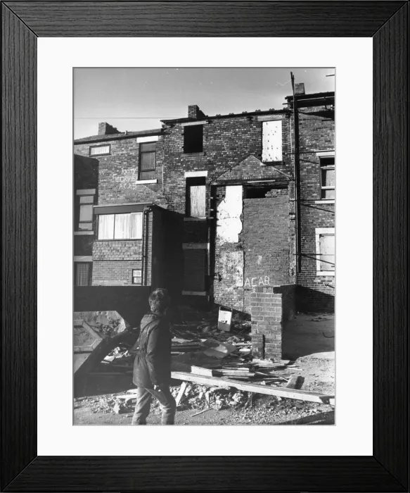 Framed Print : Derelict housing in an area of Newcastle Framed Print : Derelict housing in an area of Newcastle