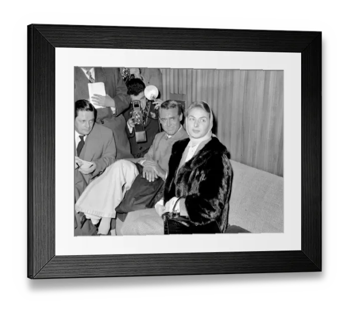 Framed Print : Ingrid Bergman with Cary Grant in London Actress Actor film star Framed Print : Ingrid Bergman with Cary Grant in London Actress Actor film star