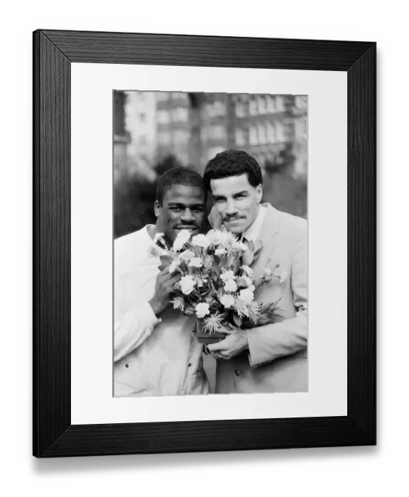 Framed Print : Boxers Errol Christie and Jimmy Price 14th March 1985 Framed Print : Boxers Errol Christie and Jimmy Price 14th March 1985
