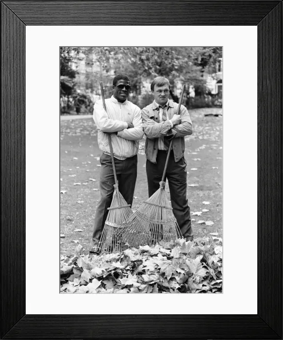 Framed Print : Boxers Errol Christie and Tony Sibson. 30th October 1986 Framed Print : Boxers Errol Christie and Tony Sibson. 30th October 1986