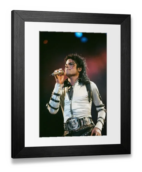 Framed Print : Michael Jackson seen here in concert at Milton Keynes. 10th September 1988 Framed Print : Michael Jackson seen here in concert at Milton Keynes. 10th September 1988