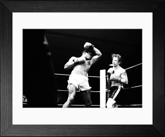 Framed Print : Errol Christie v. Joel Bonnetaz. 1st Feb 1984