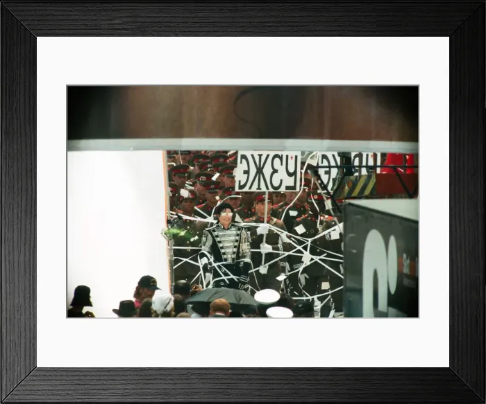 Framed Print : American pop singer Michael Jackson in Budapest, Hungary during the filming of his