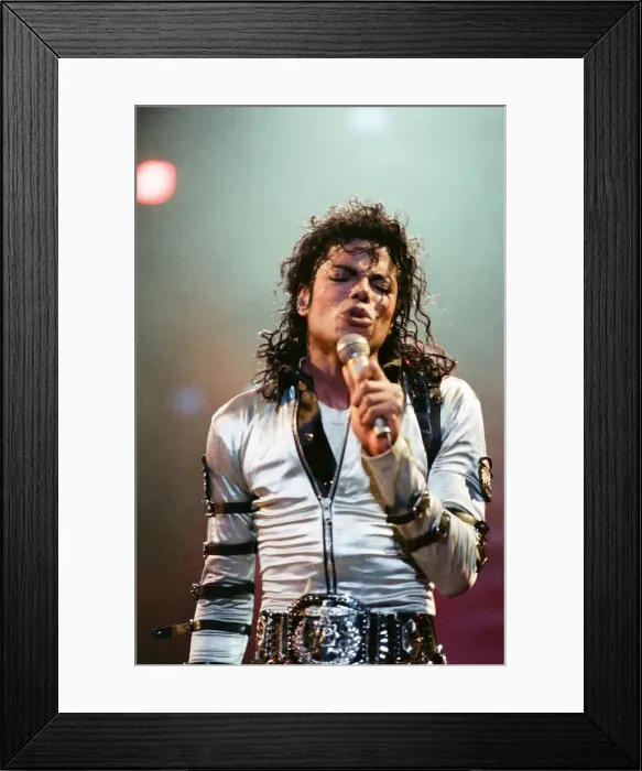 Framed Print : Michael Jackson seen here in concert at Milton Keynes. 10th September 1988 Framed Print : Michael Jackson seen here in concert at Milton Keynes. 10th September 1988