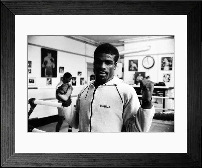 Framed Print : Boxer Errol Christie training for his fight against Mark Kaylor in the Thomas O Framed Print : Boxer Errol Christie training for his fight against Mark Kaylor in the Thomas O