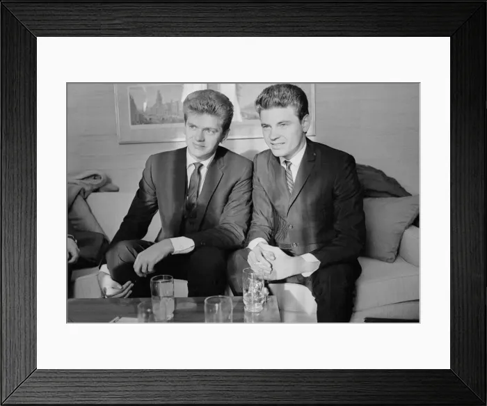 Framed Print : Phil (left) and Don Everly, American singing duo The Everly Brothers Framed Print : Phil (left) and Don Everly, American singing duo The Everly Brothers