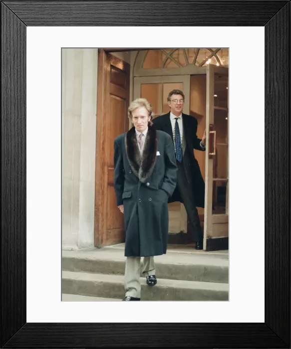 Framed Print : John Hervey, the seventh Marquess of Bristol, leaves St Marys Hospital in Paddington Framed Print : John Hervey, the seventh Marquess of Bristol, leaves St Marys Hospital in Paddington