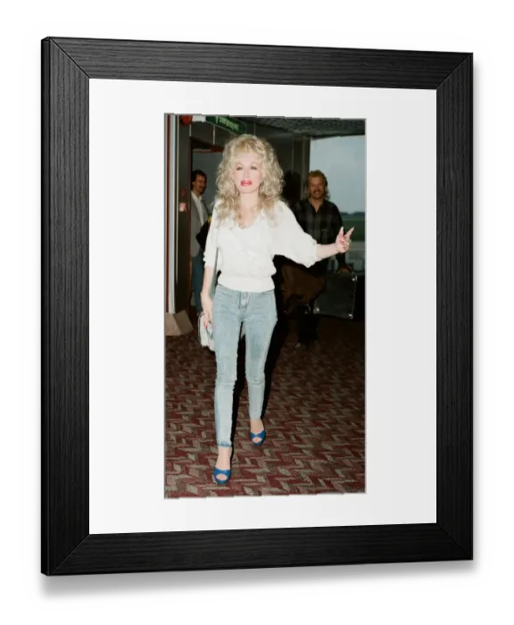 Framed Print : Country & Western singer Dolly Parton pictured here at London Airport shortly after Framed Print : Country & Western singer Dolly Parton pictured here at London Airport shortly after