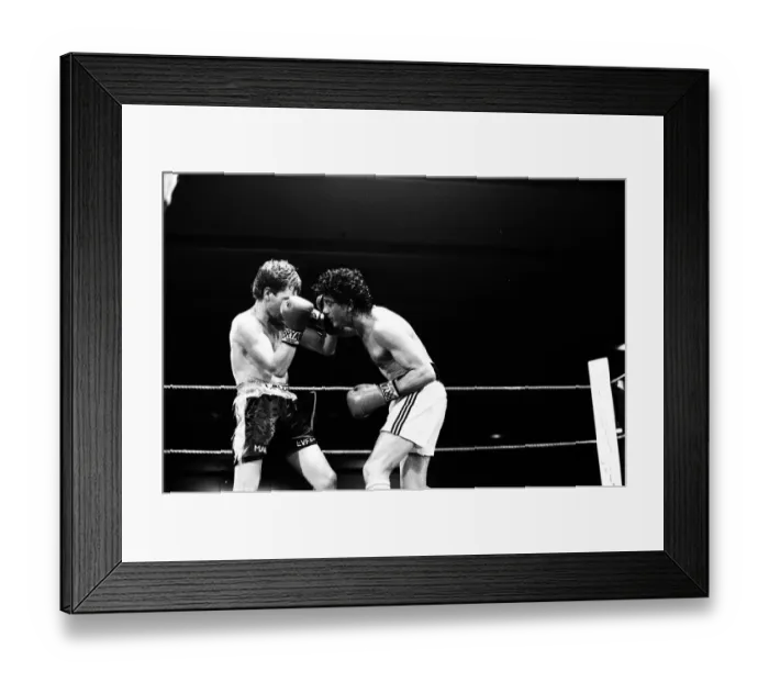 Framed Print : Keith Wallace v Esteban Eguia. Featherweight Boxing. 1st Feb 1984 Framed Print : Keith Wallace v Esteban Eguia. Featherweight Boxing. 1st Feb 1984