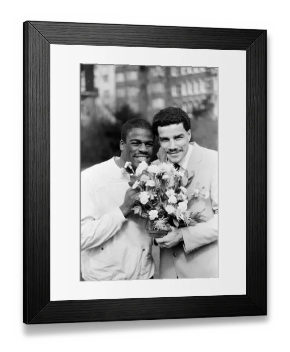 Framed Print : Boxers Errol Christie and Jimmy Price 14th March 1985 Framed Print : Boxers Errol Christie and Jimmy Price 14th March 1985