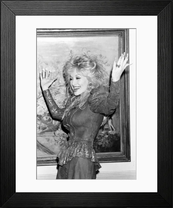 Framed Print : U. S. singer Dolly Parton seen here at the Dorchester Hotel, Central London Framed Print : U. S. singer Dolly Parton seen here at the Dorchester Hotel, Central London