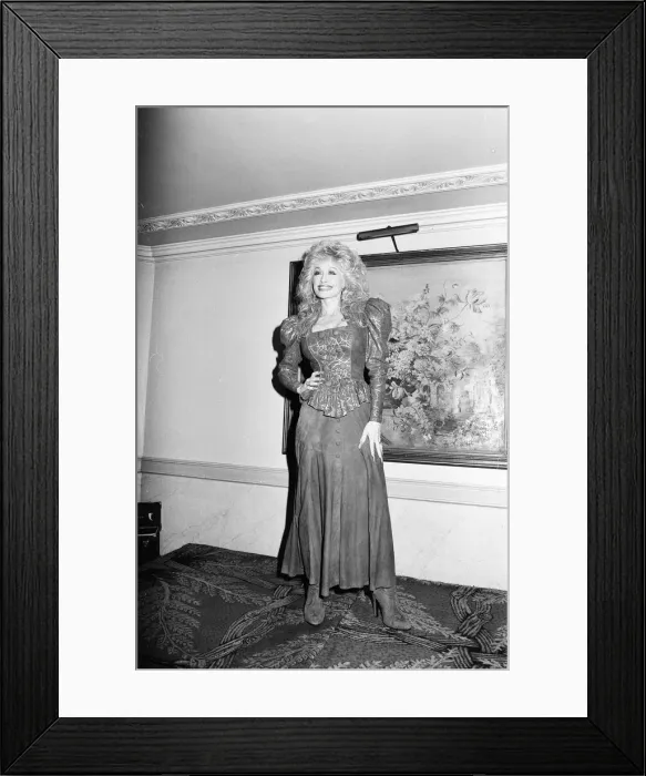 Framed Print : U. S. singer Dolly Parton seen here at the Dorchester Hotel, Central London Framed Print : U. S. singer Dolly Parton seen here at the Dorchester Hotel, Central London