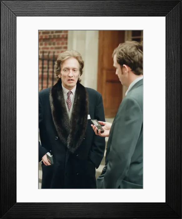 Framed Print : John Hervey, the seventh Marquess of Bristol, leaves St Marys Hospital in Paddington Framed Print : John Hervey, the seventh Marquess of Bristol, leaves St Marys Hospital in Paddington