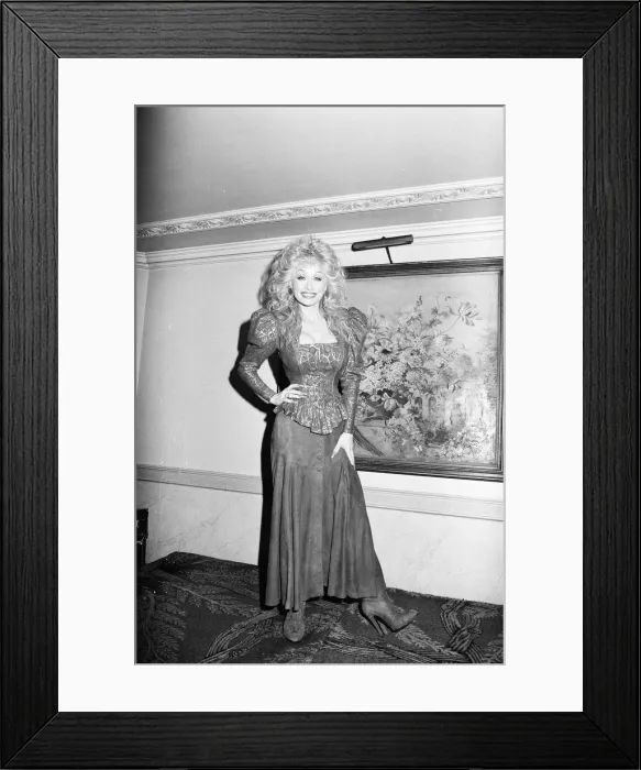 Framed Print : U. S. singer Dolly Parton seen here at the Dorchester Hotel, Central London Framed Print : U. S. singer Dolly Parton seen here at the Dorchester Hotel, Central London