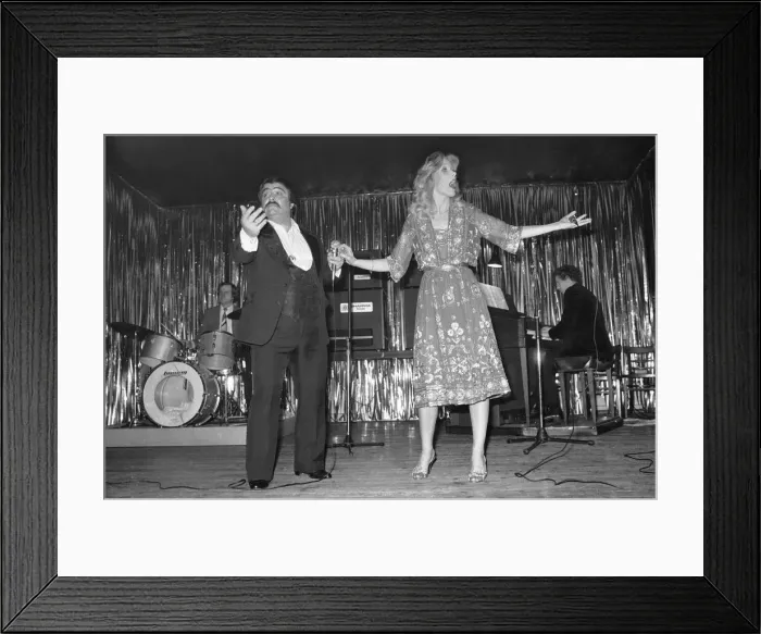 Framed Print : Renee and Renato singing duo with the UK Christmas number one single of 1982 with Framed Print : Renee and Renato singing duo with the UK Christmas number one single of 1982 with