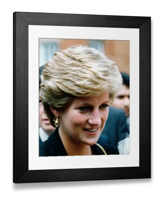 Framed Print : Diana, Princess of Wales during a visit to Fawsley House in Rugby. 23rd May 1993
