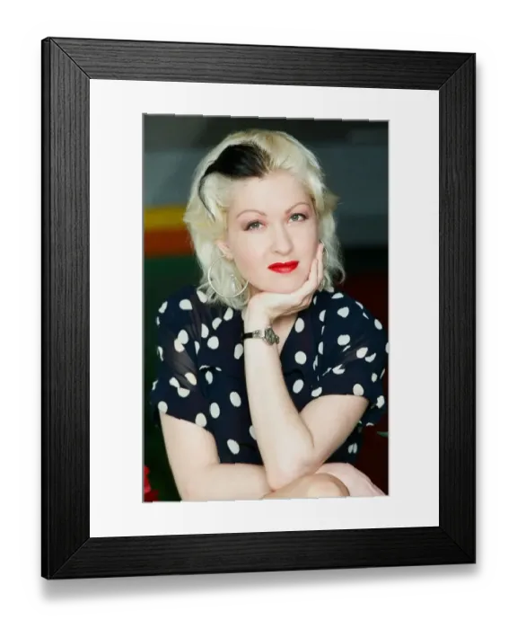 Framed Print : Cyndi Lauper american singer May 1989. Cyndi is in Britain to promote her