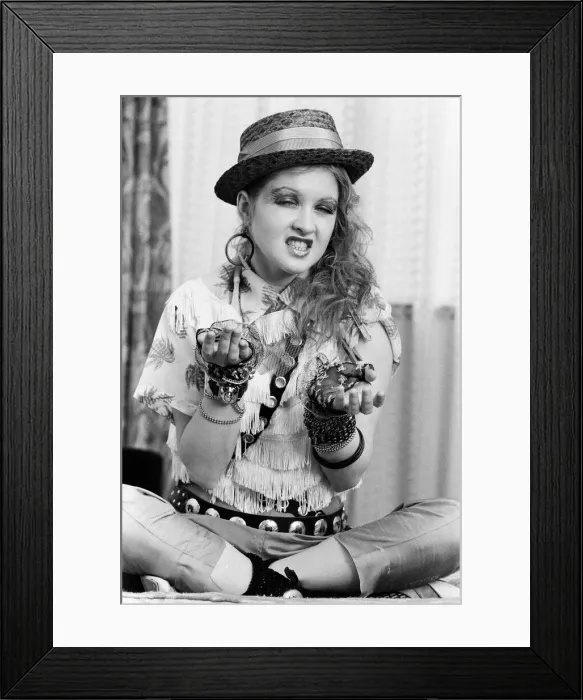 Framed Print : Cyndi Lauper (30) american singer songwriter pictured May 1984
