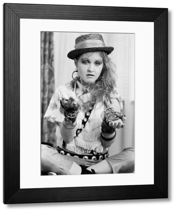 Framed Print : Cyndi Lauper (30) american singer songwriter pictured May 1984 Framed Print : Cyndi Lauper (30) american singer songwriter pictured May 1984