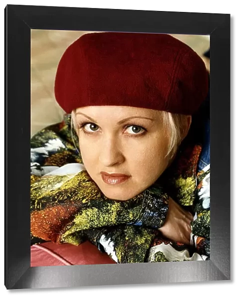 Cyndi Lauper singer, songwriter & actress, pictured in hotel room for Daily Mirror Mirror