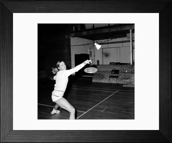 Framed Print : Badminton. Champion. Gillian Gilks. March 1975 75-01482-002 Framed Print : Badminton. Champion. Gillian Gilks. March 1975 75-01482-002