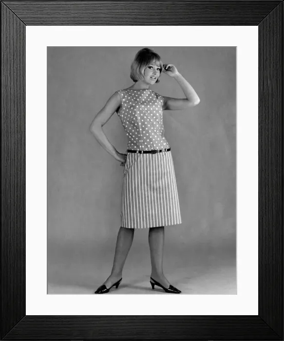 Framed Print : Reveille Fashions 1965: Marilyn Rickards. July 1965 P007730 Framed Print : Reveille Fashions 1965: Marilyn Rickards. July 1965 P007730