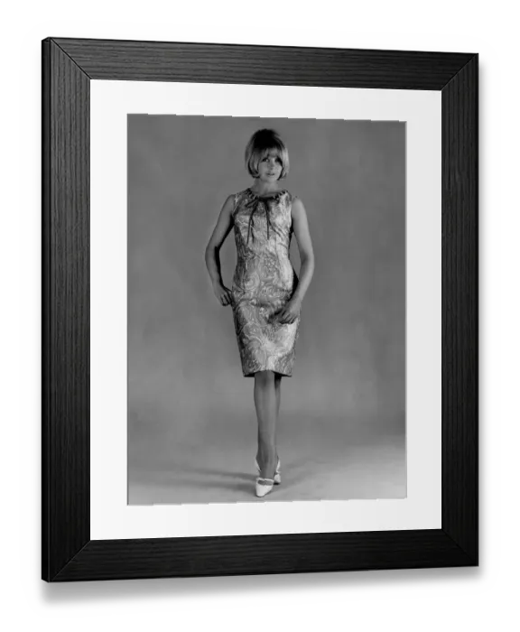 Framed Print : Reveille Fashions 1965: Marilyn Rickards. June 1965 P007754 Framed Print : Reveille Fashions 1965: Marilyn Rickards. June 1965 P007754