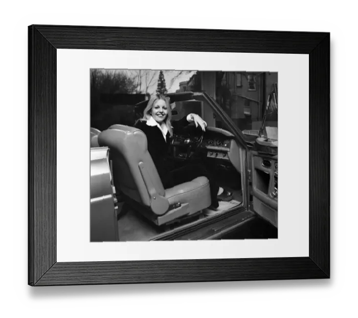 Framed Print : Sally Thomsett T. V. actress and Rolls Royce. March 1975 75-01431 Framed Print : Sally Thomsett T. V. actress and Rolls Royce. March 1975 75-01431