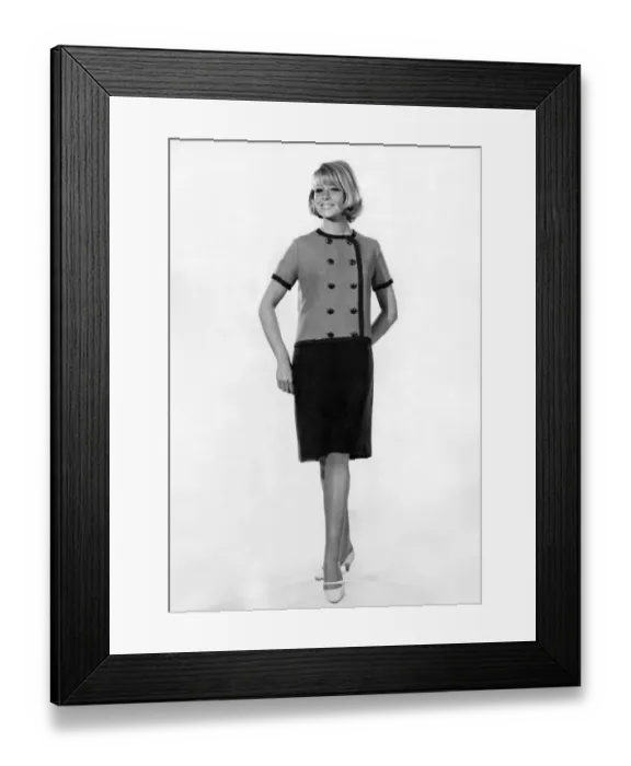 Framed Print : Reveille Fashions 1965: Marilyn Rickard. October 1965 P007764