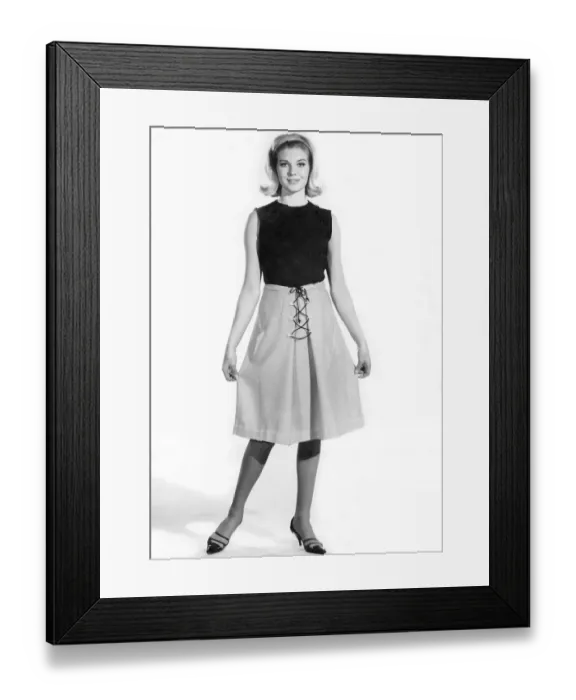 Framed Print : Reveille Fashions 1965: Maureen Walker. March 1965 P006622 Framed Print : Reveille Fashions 1965: Maureen Walker. March 1965 P006622