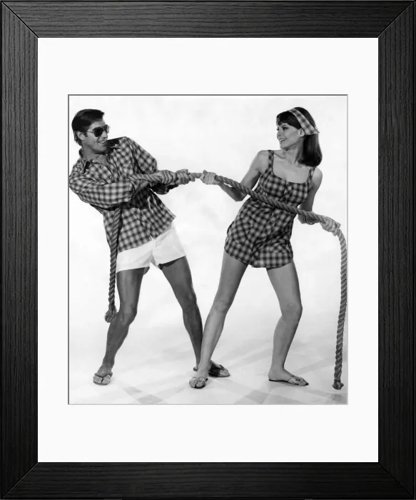 Framed Print : Reveille Fashions: Peter Christian and Jenny White. Shirt Scoop