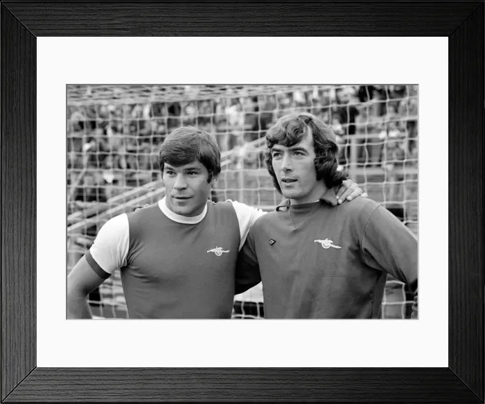 Framed Print : Luton Town. vs. Arsenal. Macdonald pictured with Jennings. August 1977 77-04352-003 Framed Print : Luton Town. vs. Arsenal. Macdonald pictured with Jennings. August 1977 77-04352-003